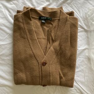 NWT Men’s J Crew V-neck Button Down Sweater. Size L. 100% wool.